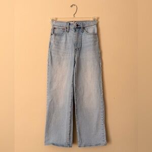 Madewell Light Wash Wide Leg Jeans